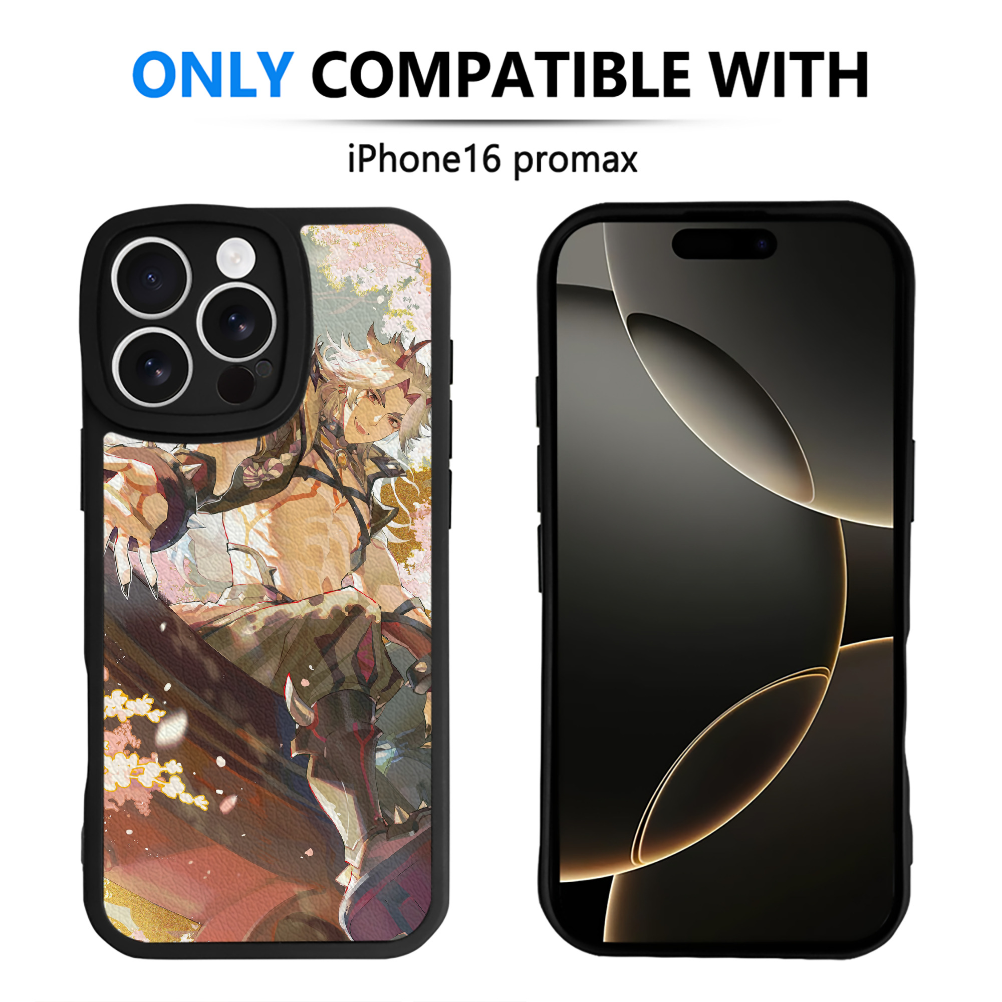 げんし神 genshin 【iPhone 16シリーズ対応】シリコンスマホケース（レザー調） 材質：シリコン